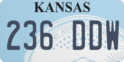 KS license plate 236DDW