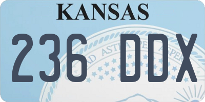 KS license plate 236DDX