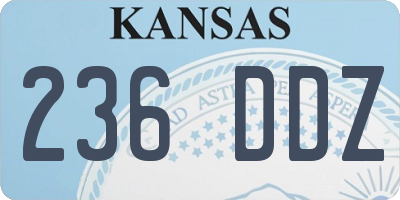KS license plate 236DDZ