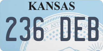KS license plate 236DEB