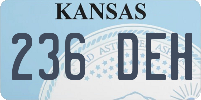 KS license plate 236DEH