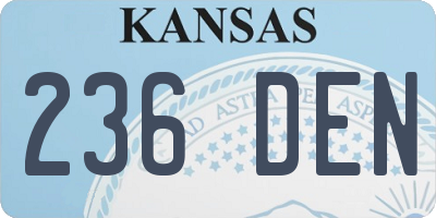 KS license plate 236DEN