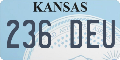 KS license plate 236DEU