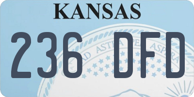 KS license plate 236DFD