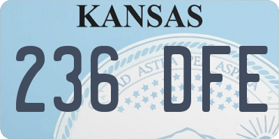 KS license plate 236DFE