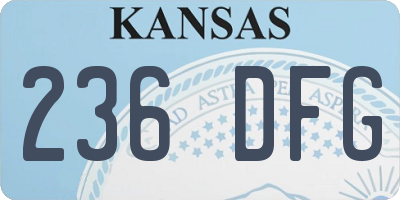 KS license plate 236DFG