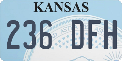 KS license plate 236DFH