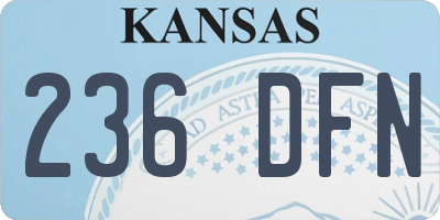 KS license plate 236DFN