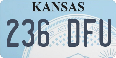 KS license plate 236DFU