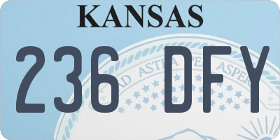 KS license plate 236DFY