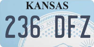 KS license plate 236DFZ
