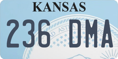 KS license plate 236DMA