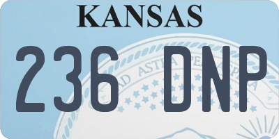 KS license plate 236DNP
