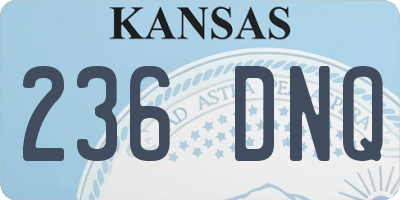 KS license plate 236DNQ