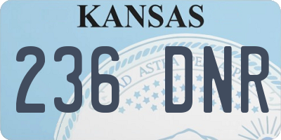 KS license plate 236DNR