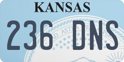 KS license plate 236DNS