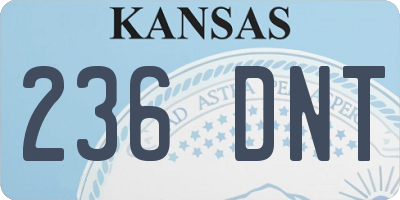 KS license plate 236DNT
