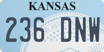 KS license plate 236DNW