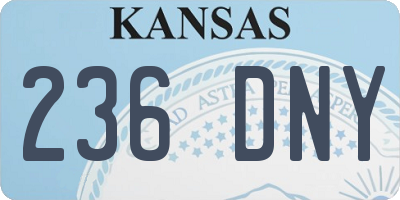 KS license plate 236DNY