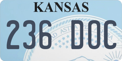 KS license plate 236DOC