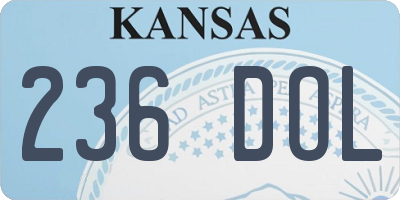 KS license plate 236DOL