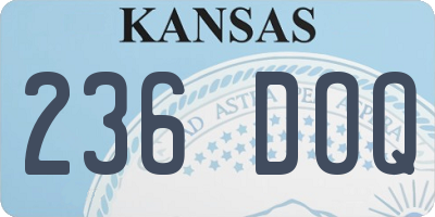 KS license plate 236DOQ