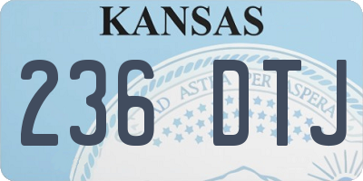KS license plate 236DTJ