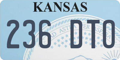 KS license plate 236DTO