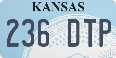 KS license plate 236DTP