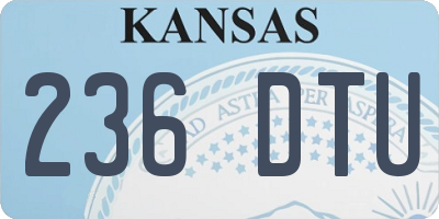 KS license plate 236DTU