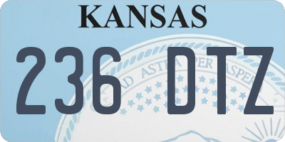 KS license plate 236DTZ