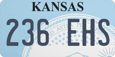 KS license plate 236EHS