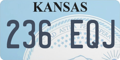KS license plate 236EQJ