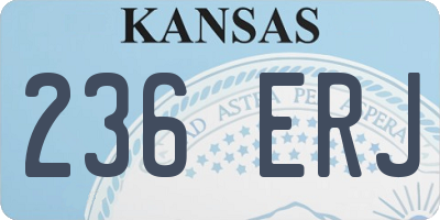 KS license plate 236ERJ