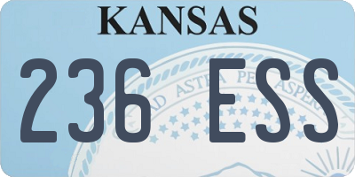 KS license plate 236ESS