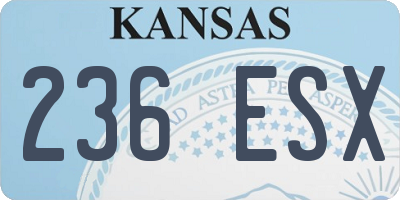 KS license plate 236ESX