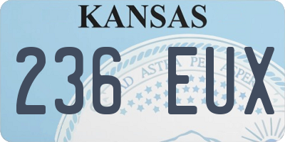 KS license plate 236EUX