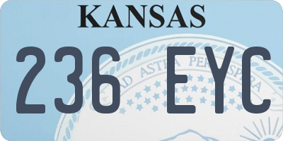KS license plate 236EYC
