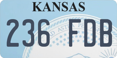 KS license plate 236FDB