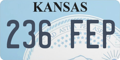 KS license plate 236FEP