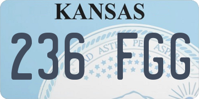 KS license plate 236FGG