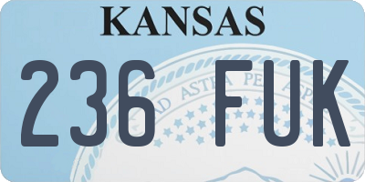 KS license plate 236FUK