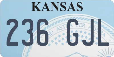 KS license plate 236GJL