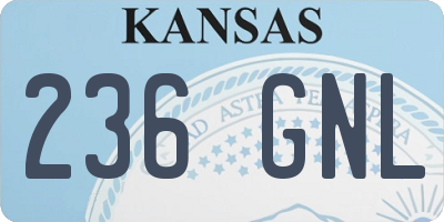 KS license plate 236GNL