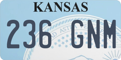 KS license plate 236GNM