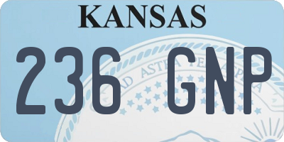 KS license plate 236GNP