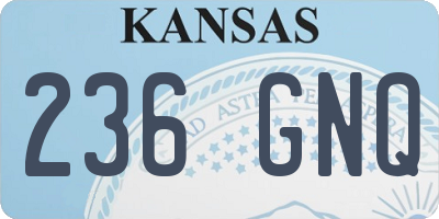 KS license plate 236GNQ