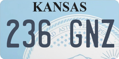 KS license plate 236GNZ
