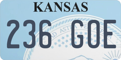 KS license plate 236GOE