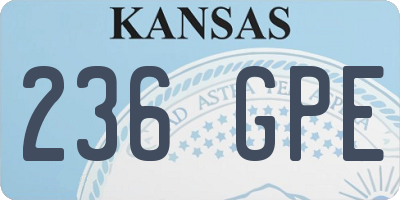 KS license plate 236GPE